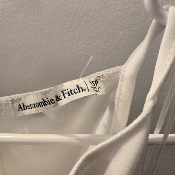 Abercrombie & Fitch White Midi Dress With Cutouts And Slit Size XSP - Picture 6 of 10